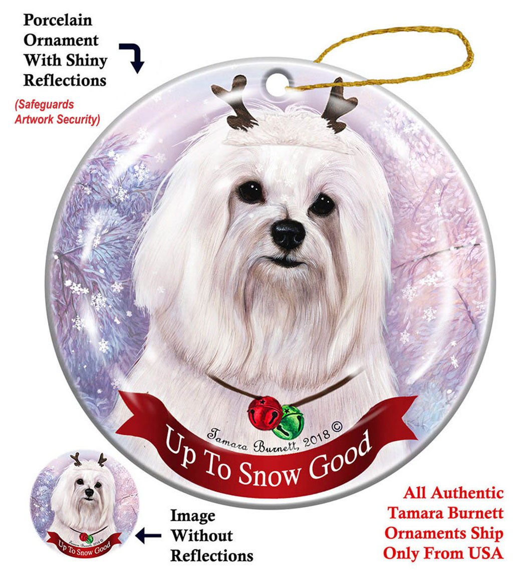 Maltese White - Up To Snow Good Ornament