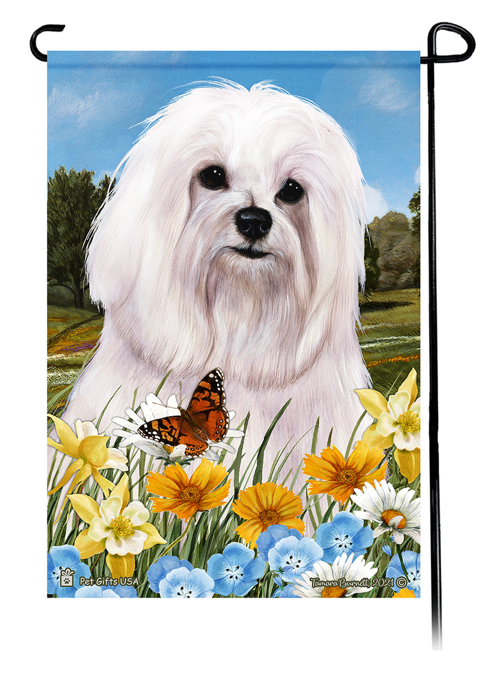 Maltese Summer Flowers Garden Flags
