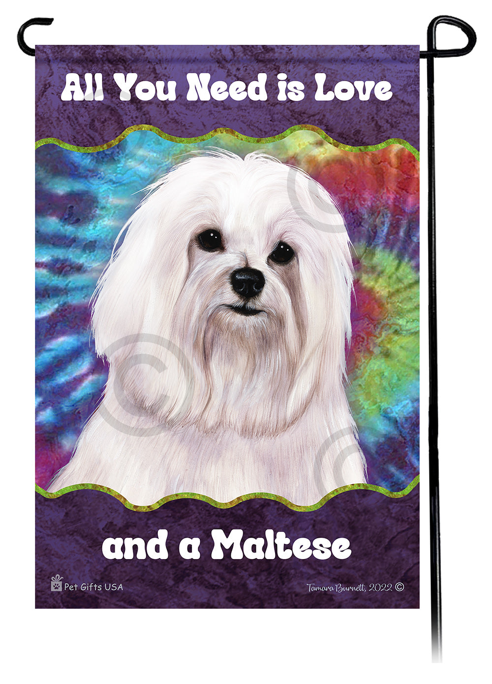 Maltese All You Need Is Love Garden Flags