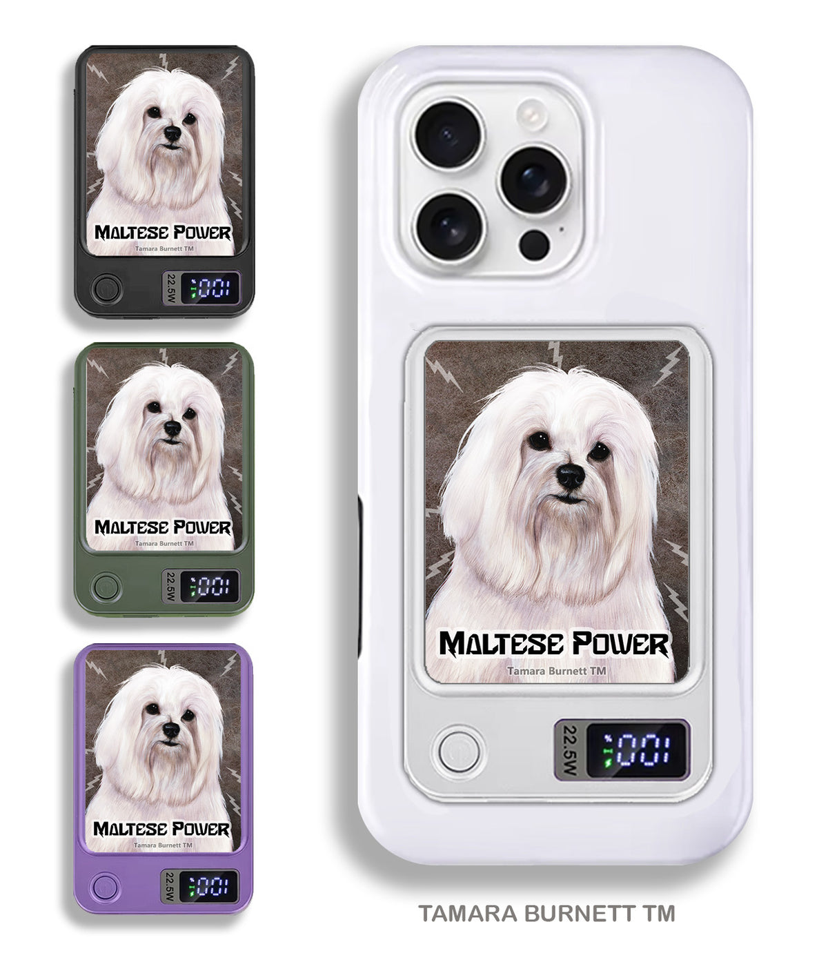 Maltese Show Cut (Adult) Phone Bank Wireless Charger