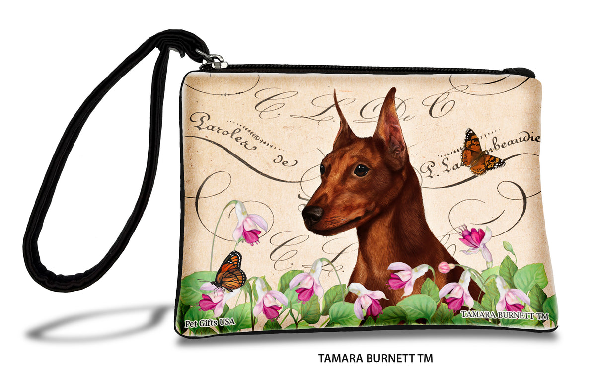 Min Pin Cropped Red Zippees Pet Pouch