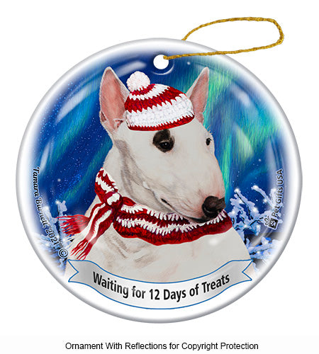 Bull Terrier Mini White Ornament