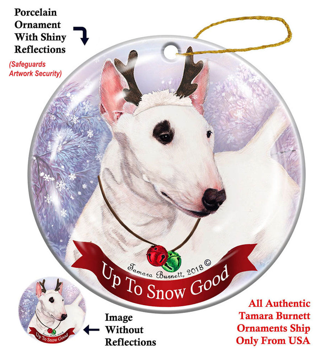 Bull Terrier Mini White Ornament