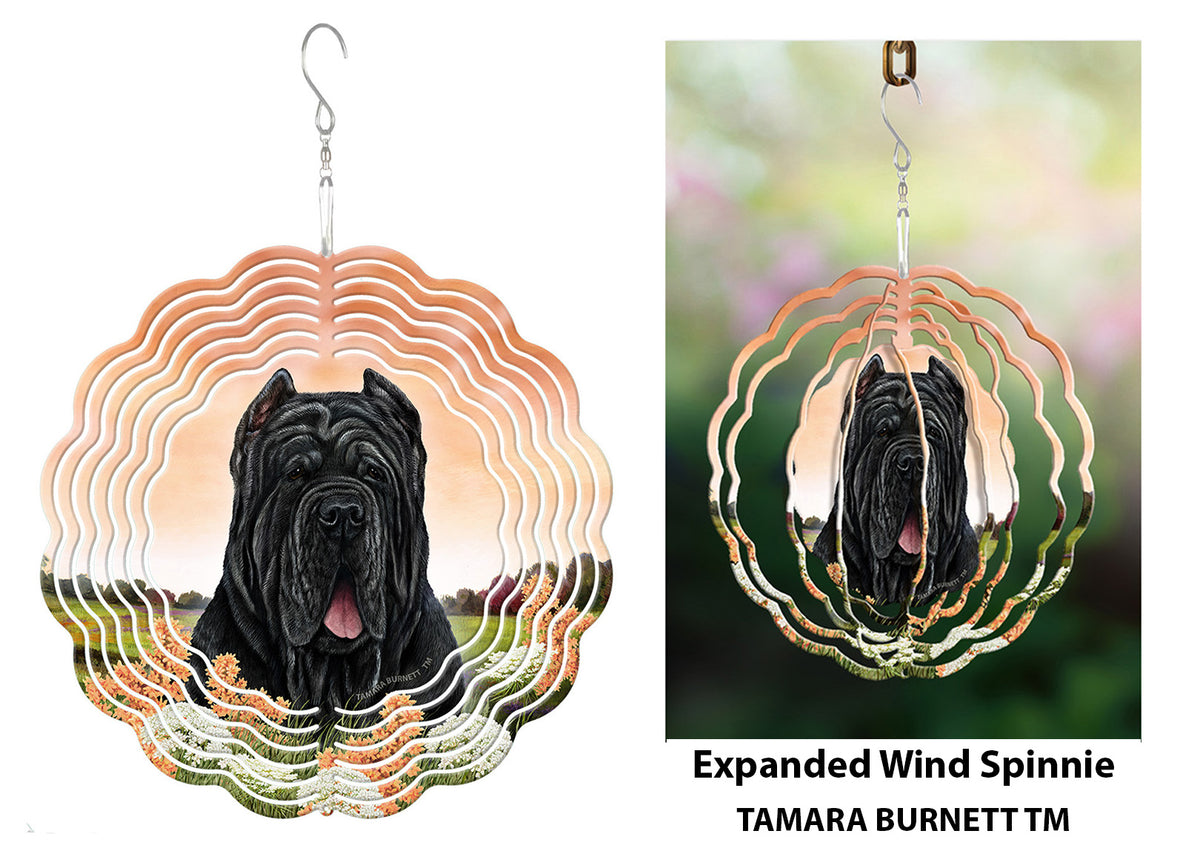 Neapolitan Mastiff Black Cropped Wind Spinner