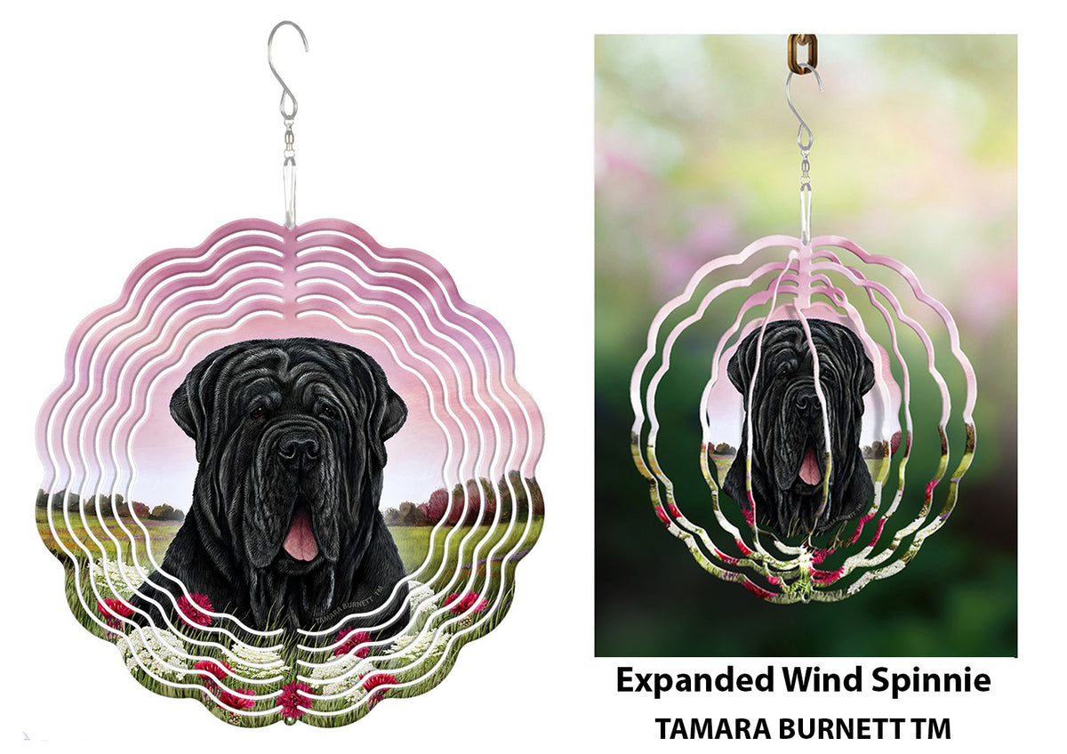 Neapolitan Mastiff Black Uncropped Wind Spinner