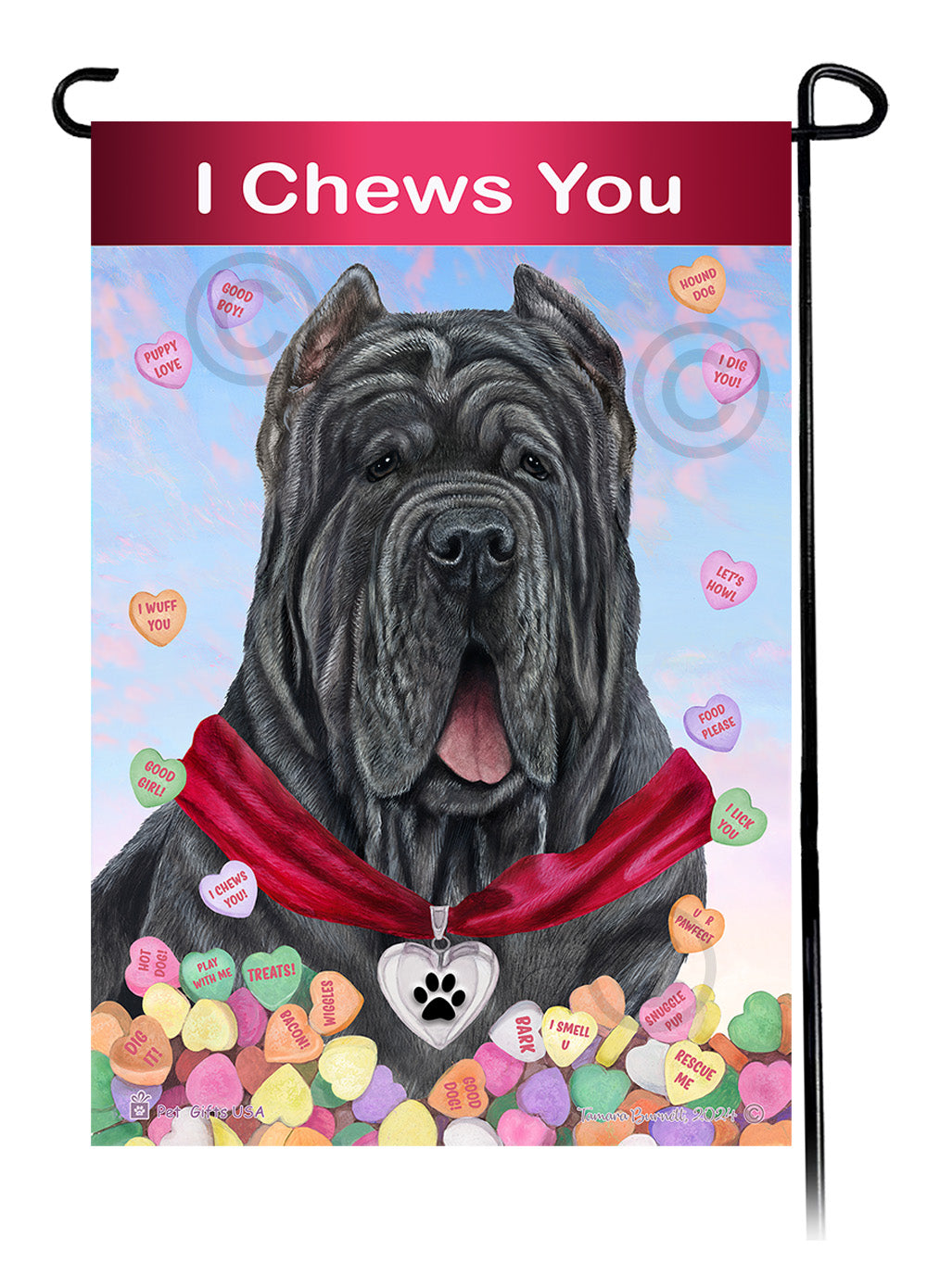 Mastiff Valentine Sweetheart - Garden Flag