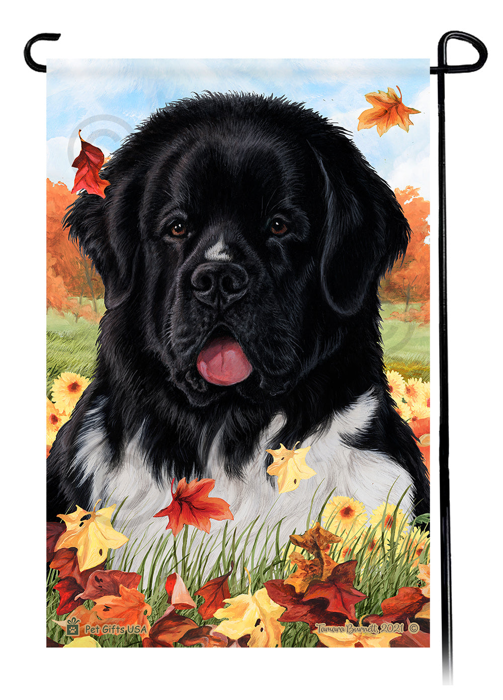 Newfoundland Falling Leaves - Garden Flag