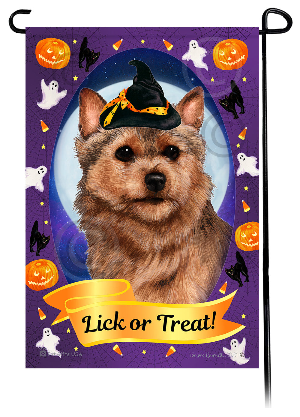 Norwich Terrier Halloween Howls - Garden Flag