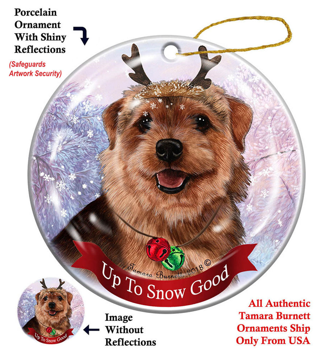 Norfolk Terrier - Up To Snow Good Ornament