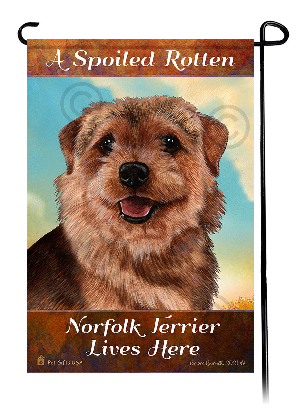 Norfolk Terrier Spoiled Rotten - Garden Flag