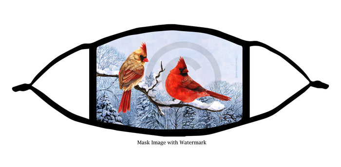 Northern Cardinal Face Mask