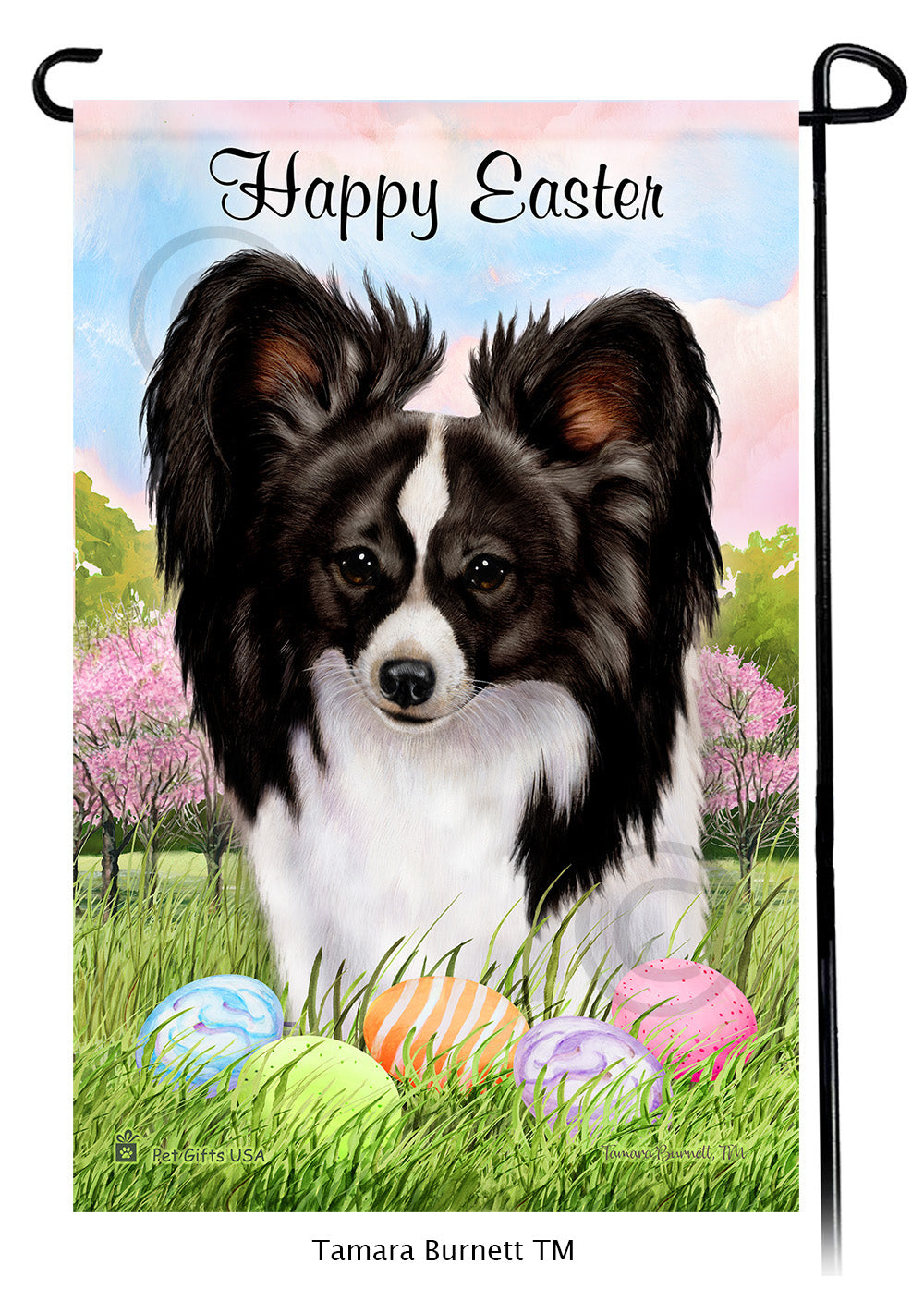 Papillon Happy Easter - Garden Flag