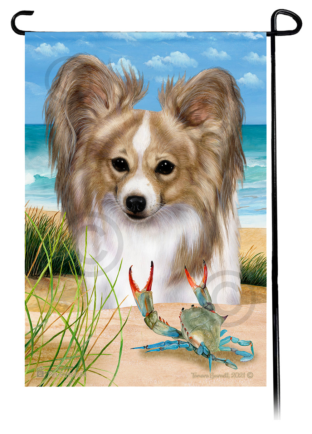 Papillon Summer Flowers Garden Flag
