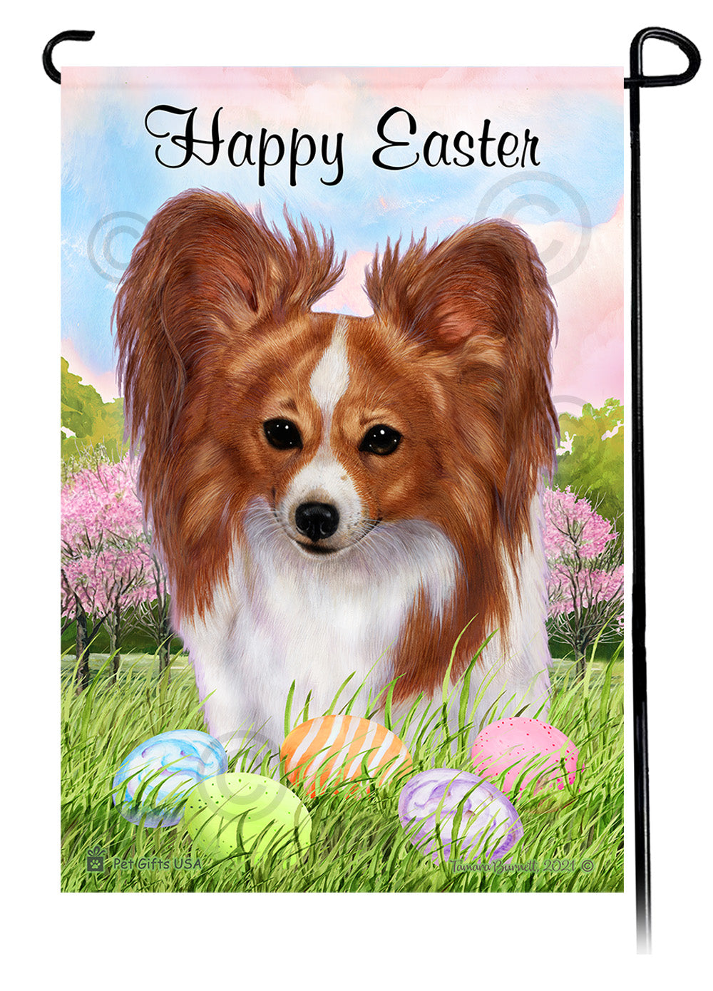 Papillon Happy Easter Garden Flags