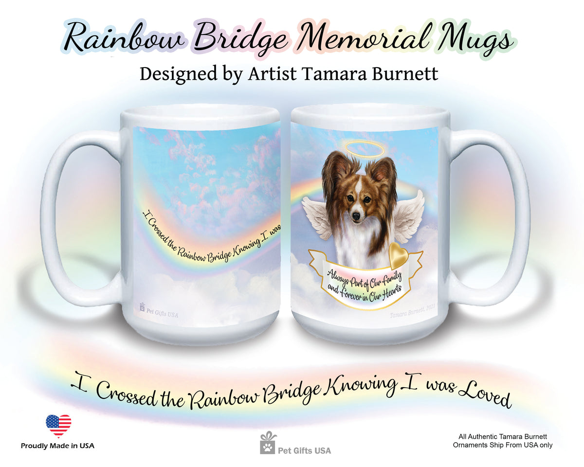 Papillon Lemon/White Memorial Mug 15 oz