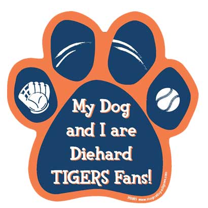 Baseball Diehard Paw Shaped Magnets