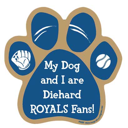 Baseball Diehard Paw Shaped Magnets