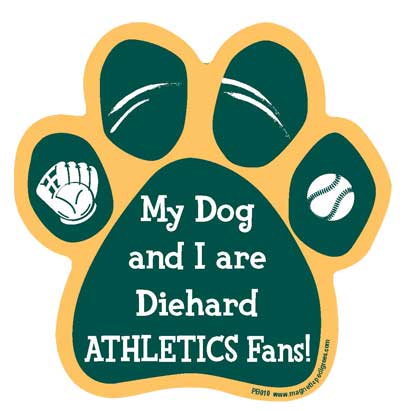 Baseball Diehard Paw Shaped Magnets