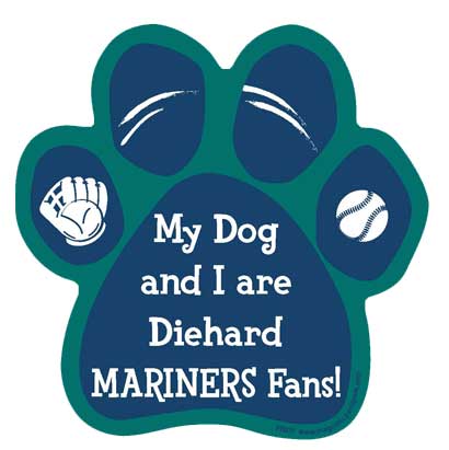 Baseball Diehard Paw Shaped Magnets