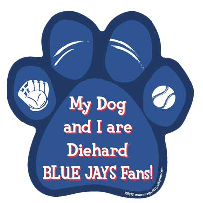 Baseball Diehard Paw Shaped Magnets