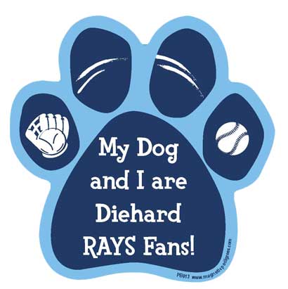 Baseball Diehard Paw Shaped Magnets