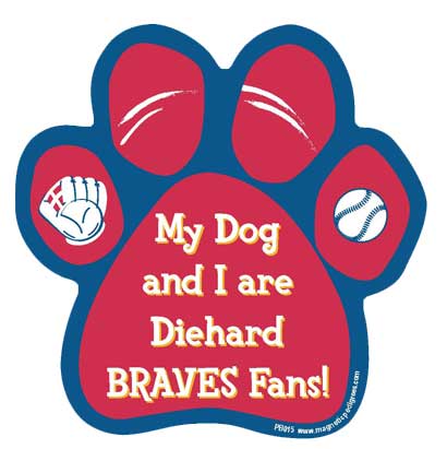Baseball Diehard Paw Shaped Magnets