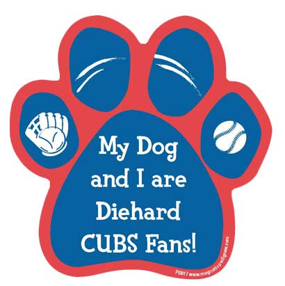 Baseball Diehard Paw Shaped Magnets
