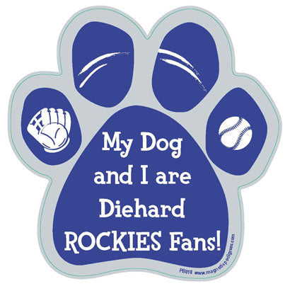 Baseball Diehard Paw Shaped Magnets