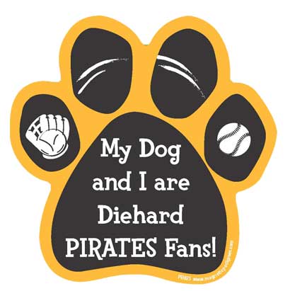 Baseball Diehard Paw Shaped Magnets
