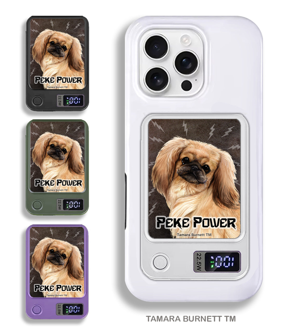 Pekingese Fawn Sable Phone Bank Wireless Charger