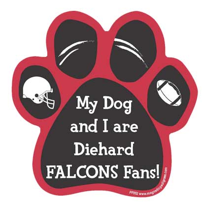 Football Diehard Paw Shaped Magnets