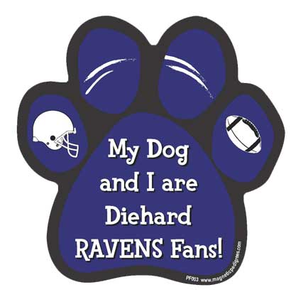 Football Diehard Paw Shaped Magnets