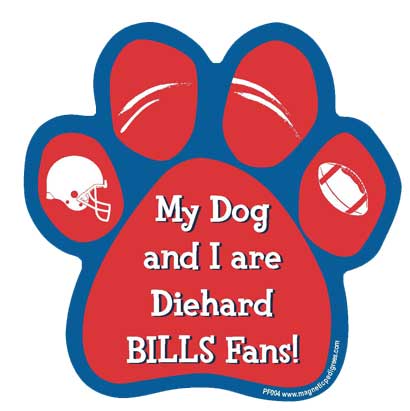 Football Diehard Paw Shaped Magnets