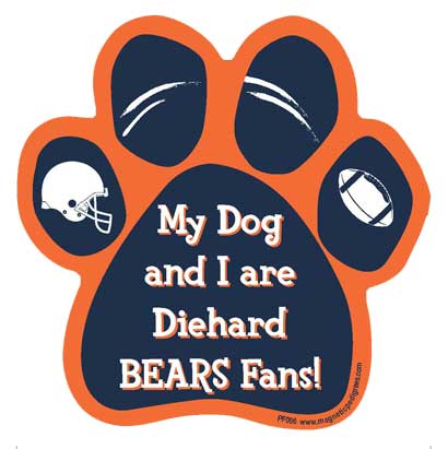 Football Diehard Paw Shaped Magnets
