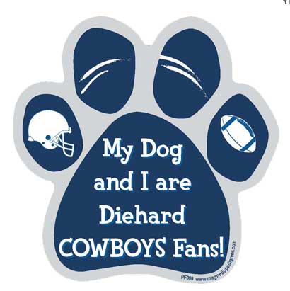 Football Diehard Paw Shaped Magnets