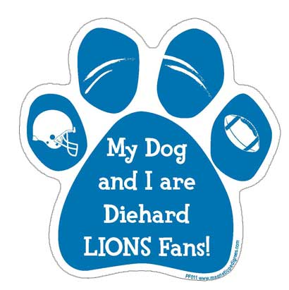 Football Diehard Paw Shaped Magnets