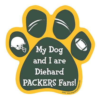 Football Diehard Paw Shaped Magnets