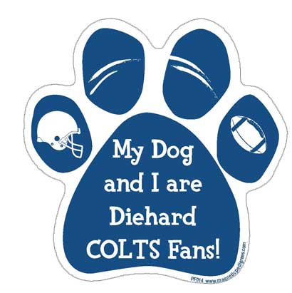 Football Diehard Paw Shaped Magnets