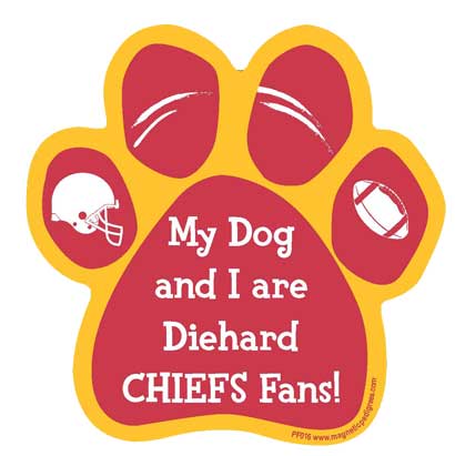 Football Diehard Paw Shaped Magnets