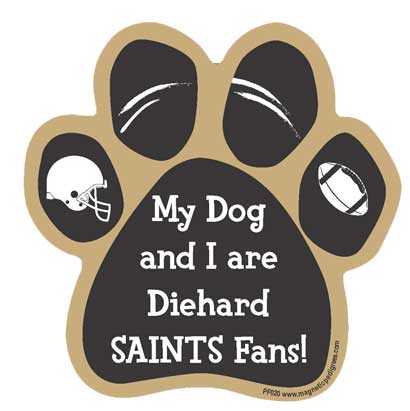 Football Diehard Paw Shaped Magnets
