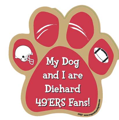 Football Diehard Paw Shaped Magnets
