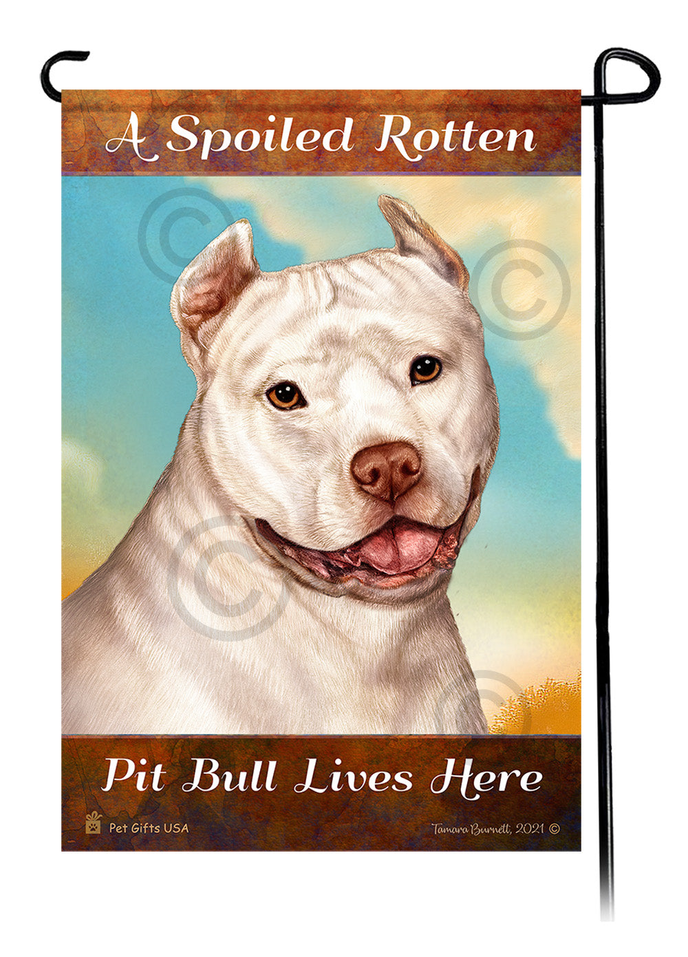 Pit Bull Spoiled Rotten - Garden Flag