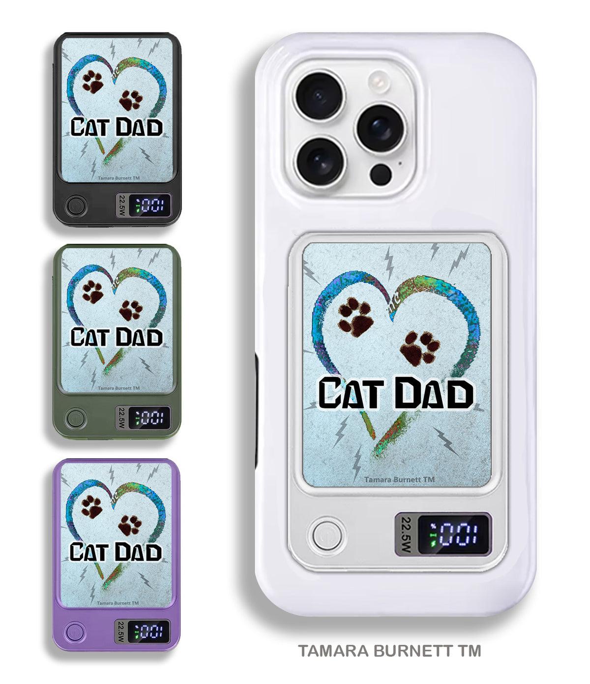 Cat Dad Phone Bank Wireless Charger