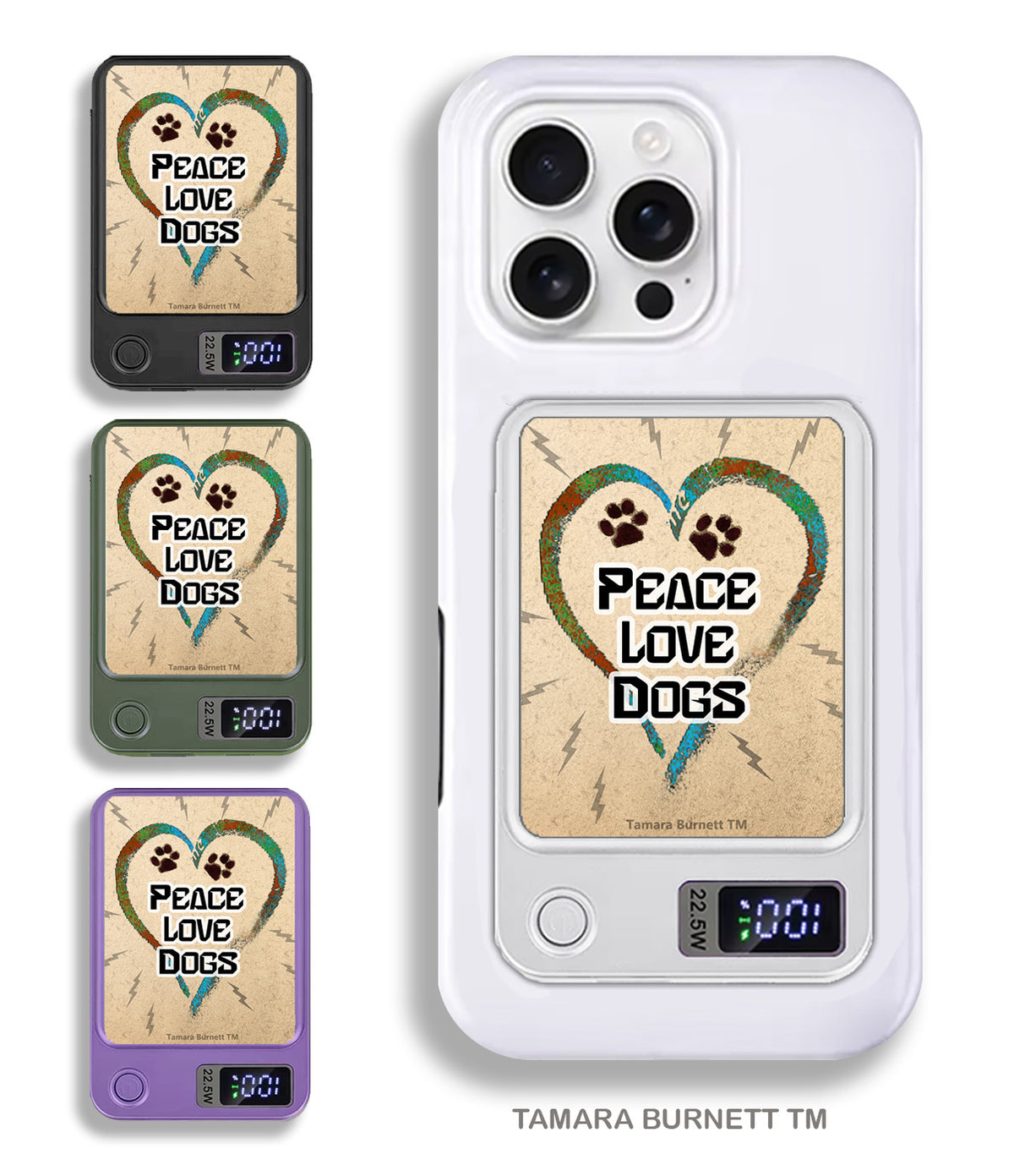 Peace Love Dogs Phone Bank Wireless Charger