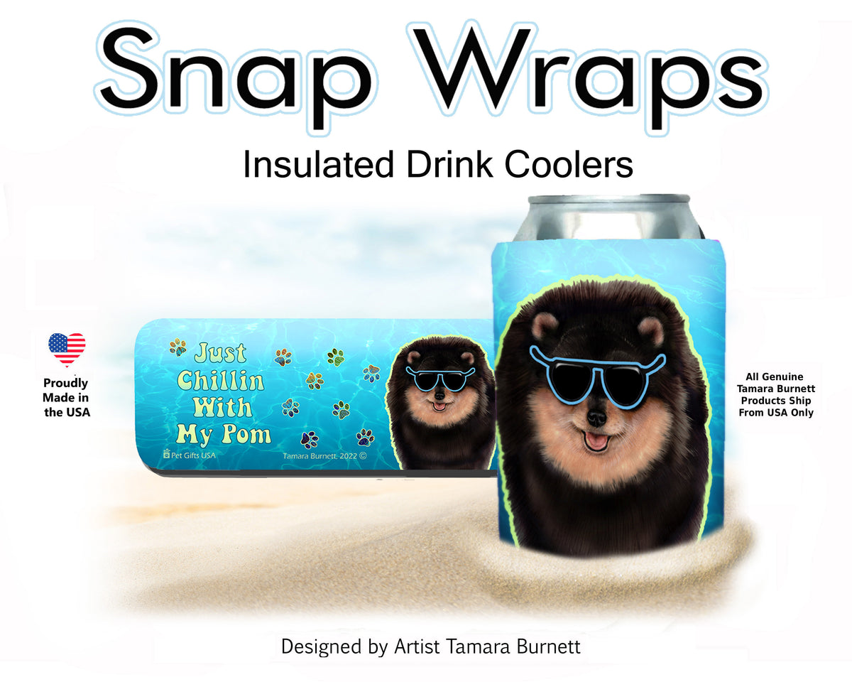 Pomeranian Silver Snap Wrap Cozy
