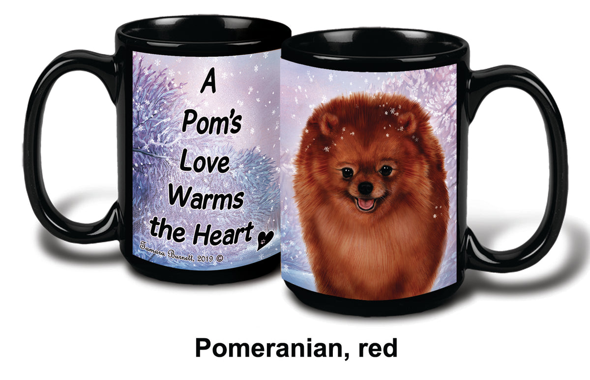 Pomeranian Silver Winter Mug 15 oz