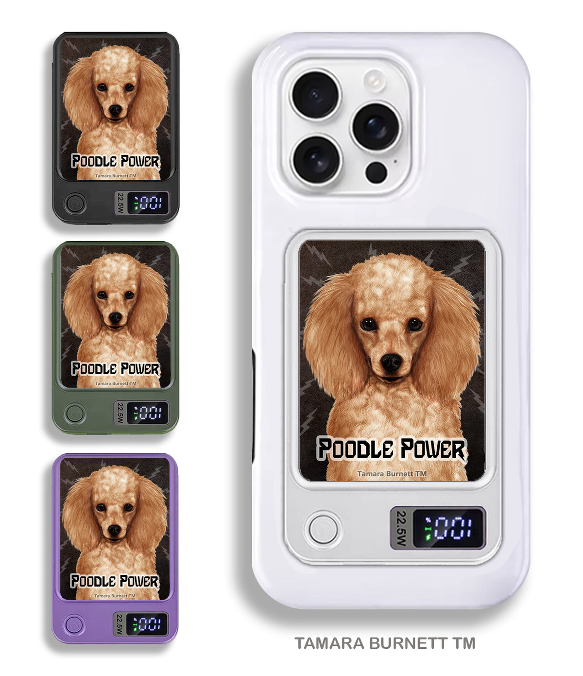Poodle Apricot Phone Bank Wireless Charger
