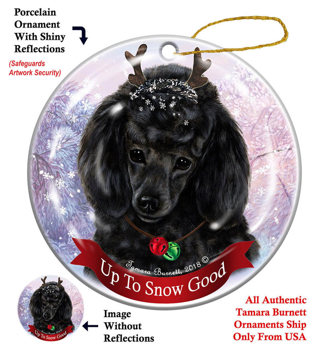 Poodle Black Ornament