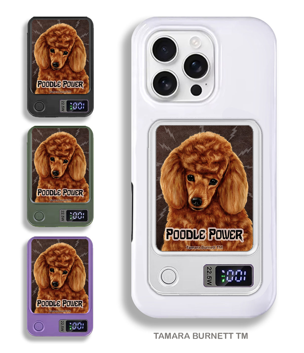 Poodle Red Phone Bank Wireless Charger