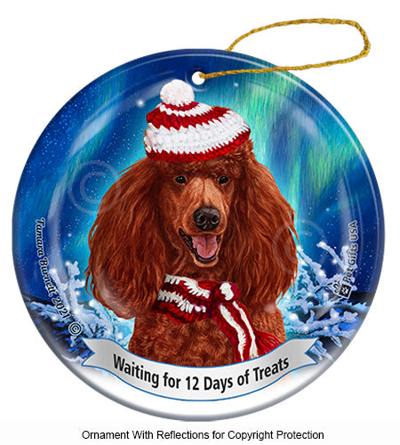 Poodle Standard Red Ornament